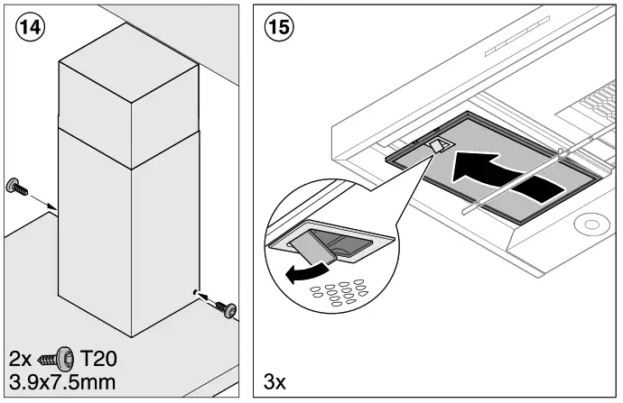 Miele DA 6596 W, DA 6526 W Puristic Canto Wall Mounted Decor Hood - Figure 10