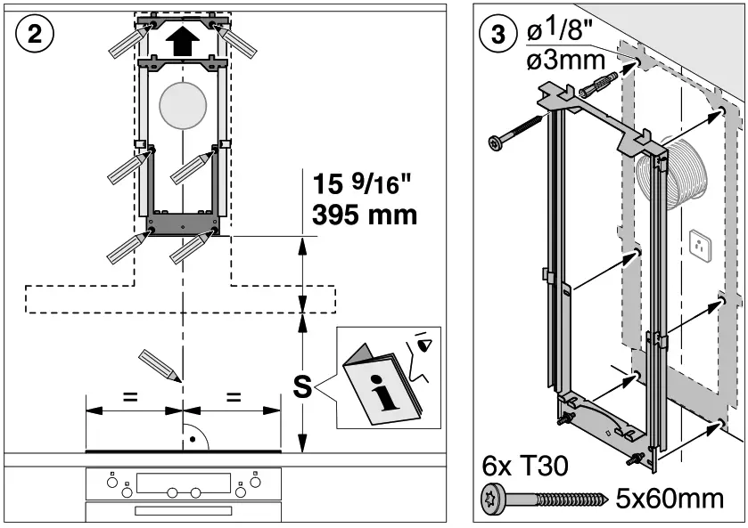 Miele DA 6596 W, DA 6526 W Puristic Canto Wall Mounted Decor Hood - Figure 4