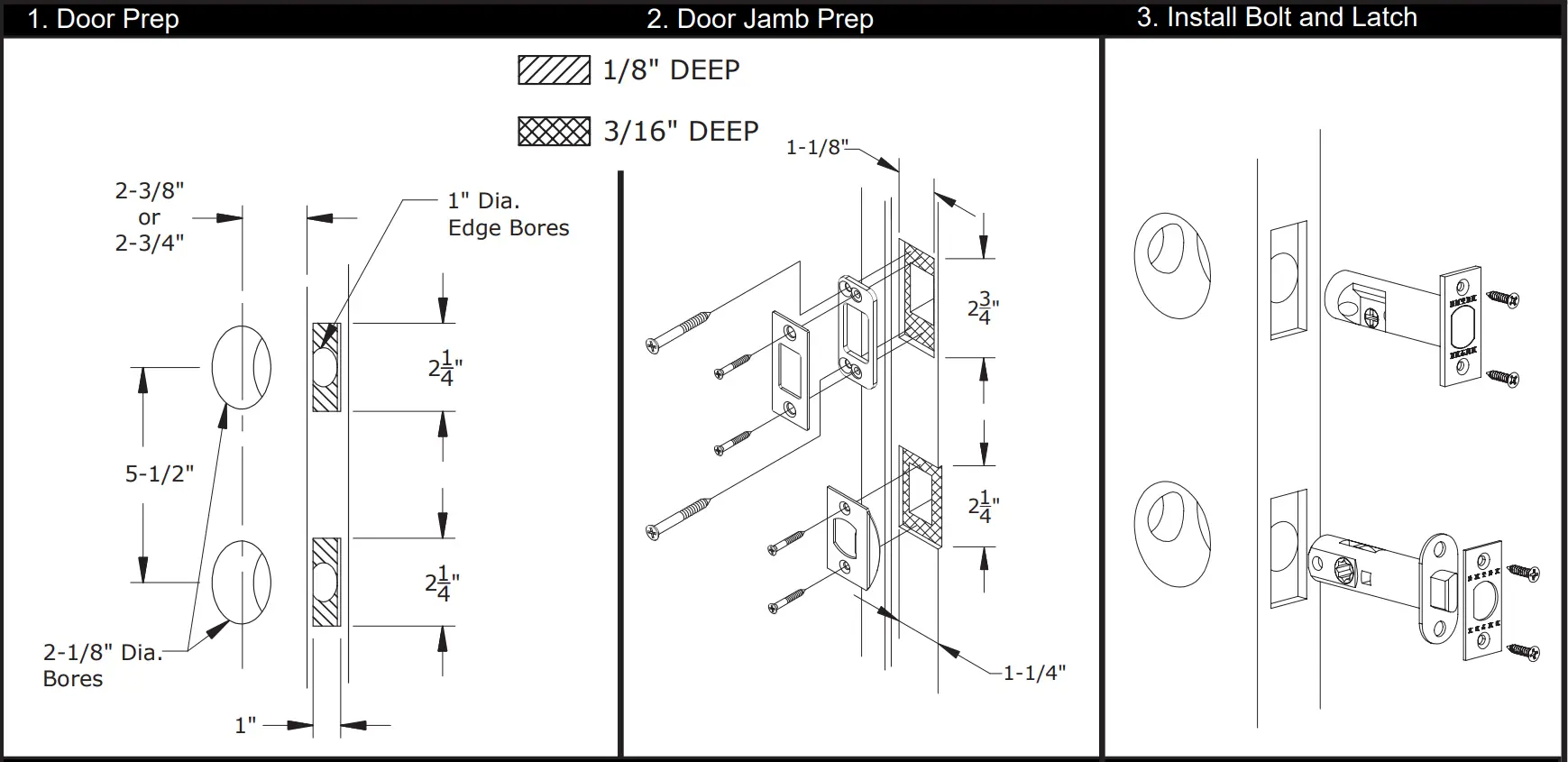 EMTEK WLSH10DBL Wilshire Side Plates Double Cylinder - fig 1