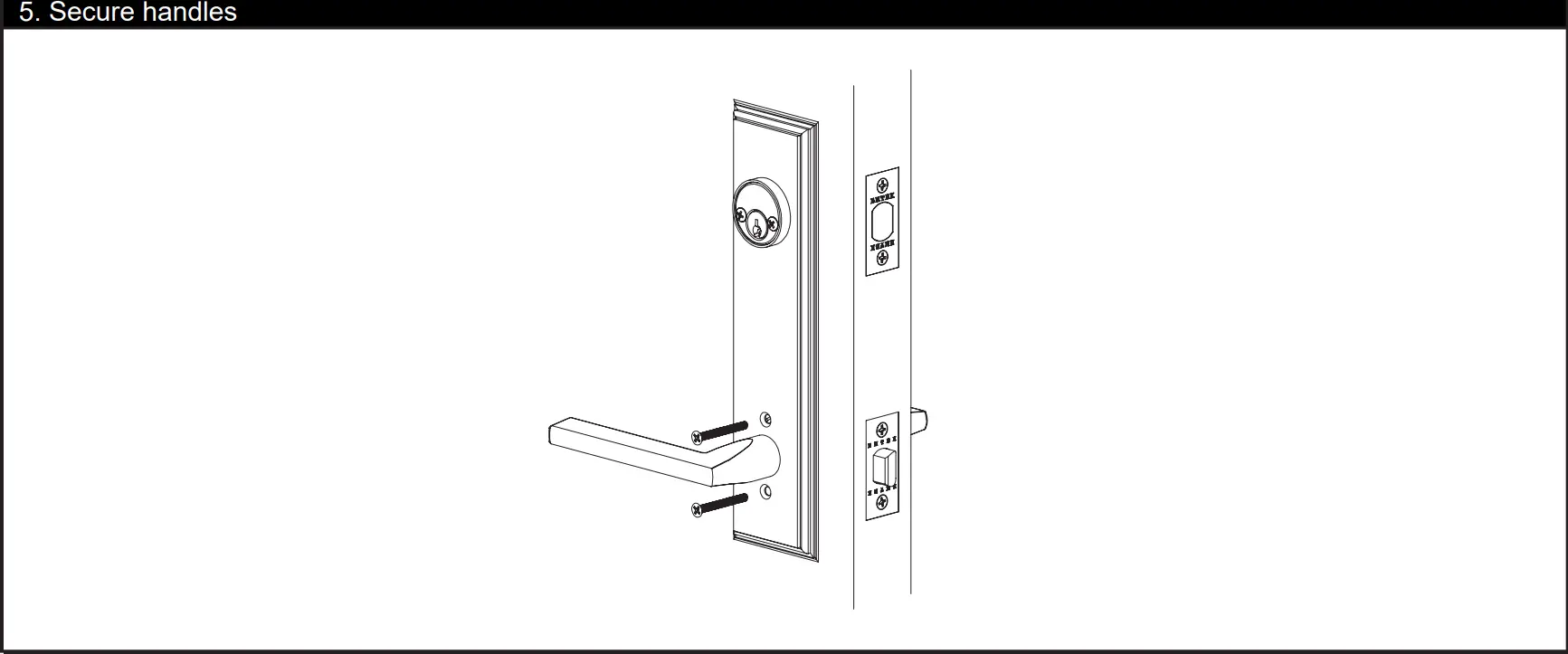EMTEK WLSH10DBL Wilshire Side Plates Double Cylinder - fig 3