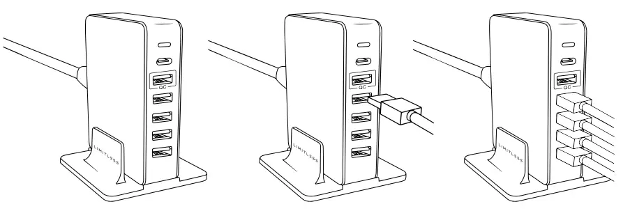 LIMITLESS E236070 6-Port Tower Charger - 3231