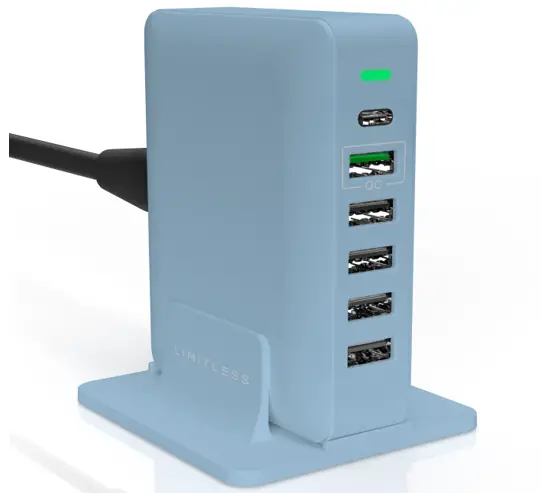 LIMITLESS E236070 6-Port Tower Charger
