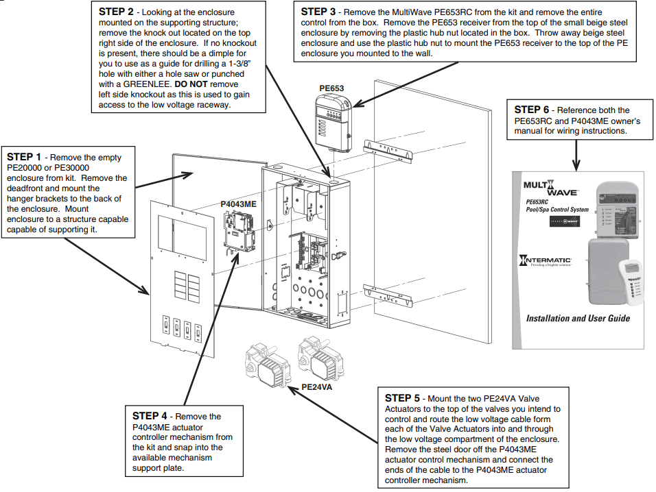 INTERMATIC PE653RC Pool Spa Control System - fig