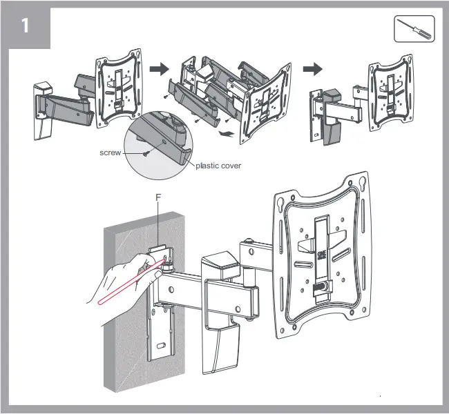 ONE FOR ALL WM4451 Full-Motion TV Wall Mount B01