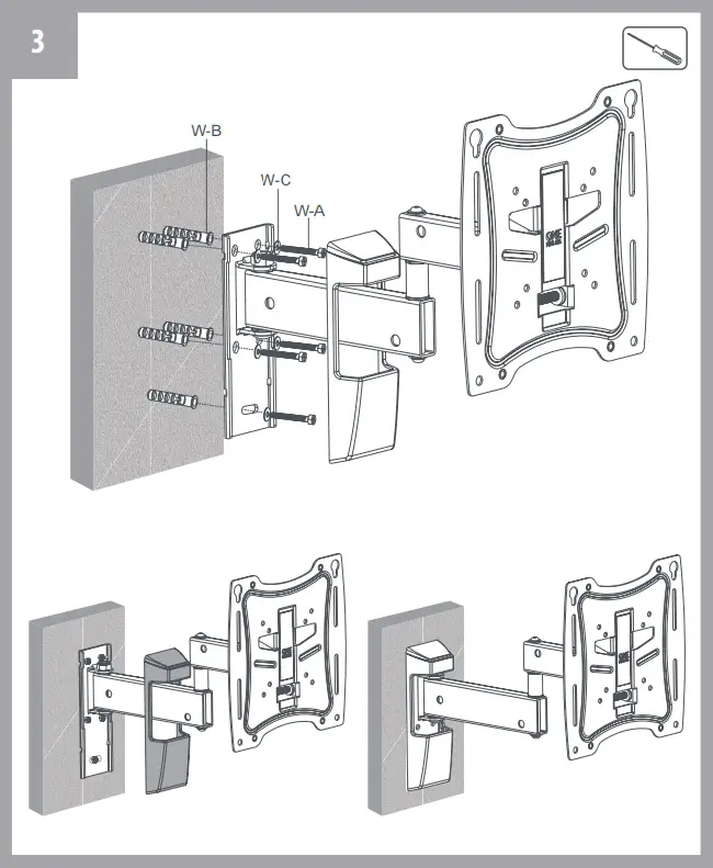 ONE FOR ALL WM4451 Full-Motion TV Wall Mount B03