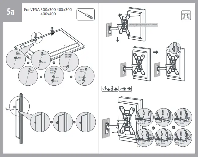 ONE FOR ALL WM4451 Full-Motion TV Wall Mount B05a