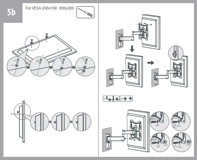 ONE FOR ALL WM4451 Full-Motion TV Wall Mount B05b
