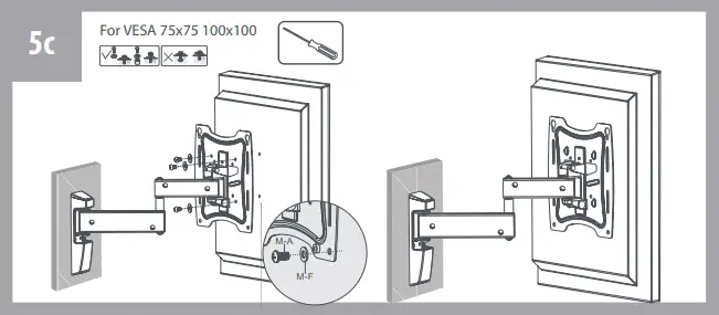 ONE FOR ALL WM4451 Full-Motion TV Wall Mount B05c
