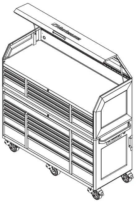 Montezuma BKM723010CH 72 x 30 in 10 Drawer Tool Chest - Figure 1