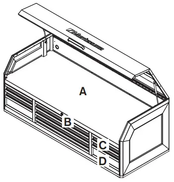 Montezuma BKM723010CH 72 x 30 in 10 Drawer Tool Chest - Figure 2