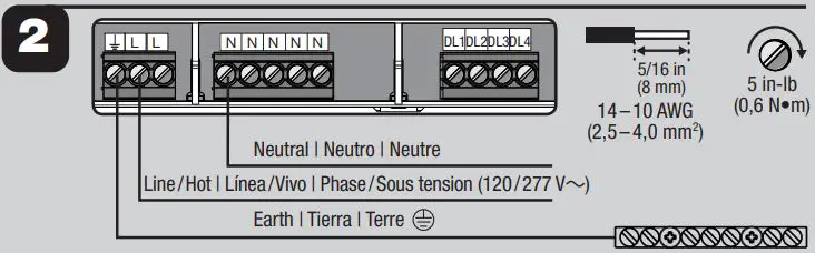 LUTRON Energi Savr Node LED+ Phase Adaptive Installation Guide - Mains Wiring