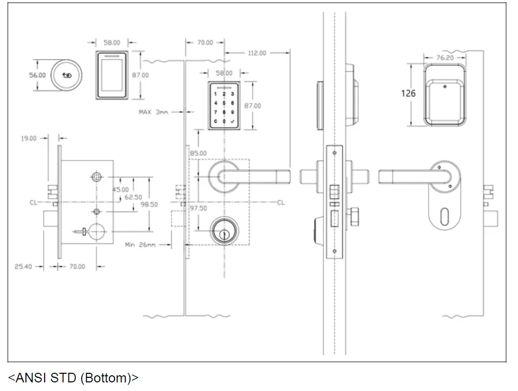 PASSTECH HP 100 Hotel Door Lock 16