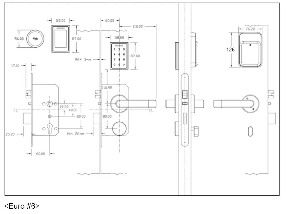 PASSTECH HP 100 Hotel Door Lock 18