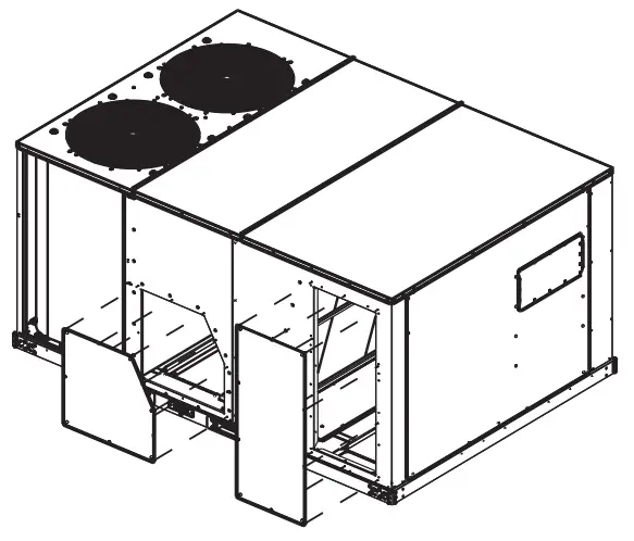 TRANE Technologies FIAHZDC001 Horizontal Duct Conversion Kit Precedent Packaged Rooftop Units - fig 2