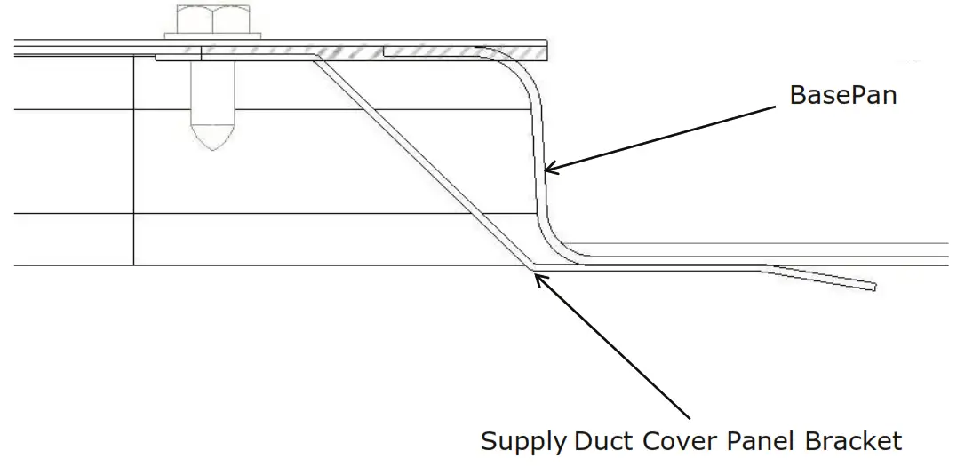 TRANE Technologies FIAHZDC001 Horizontal Duct Conversion Kit Precedent Packaged Rooftop Units - fig 5