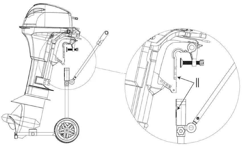 OdeSea TX-65 PRO Outboard Motor Trolley 4
