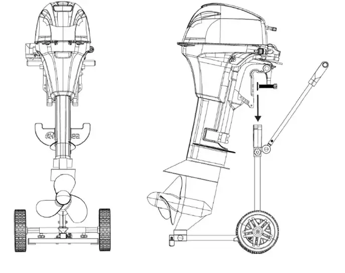 OdeSea TX-65 PRO Outboard Motor Trolley 8