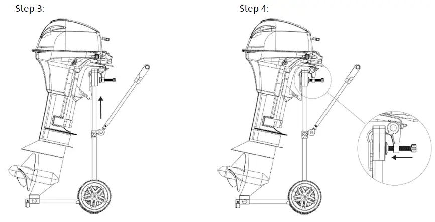 OdeSea TX-65 PRO Outboard Motor Trolley 9