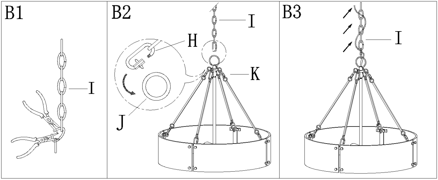 ZEVNI A04841 Zulema 4 Light Gold Modern Contemporary Chandelier - FIGURE 9