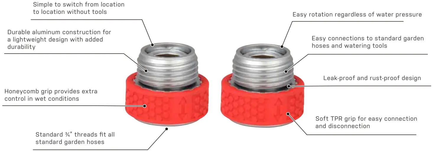 EDEN 92285EDAMZ Metal Kink-Free Hose Connector - fig 1