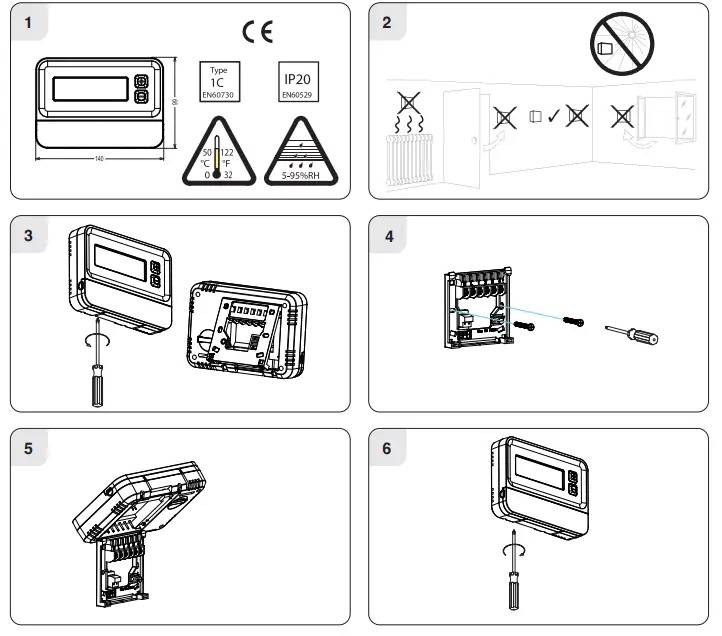EPH CONTROLS CP4M Room Thermostat - 1