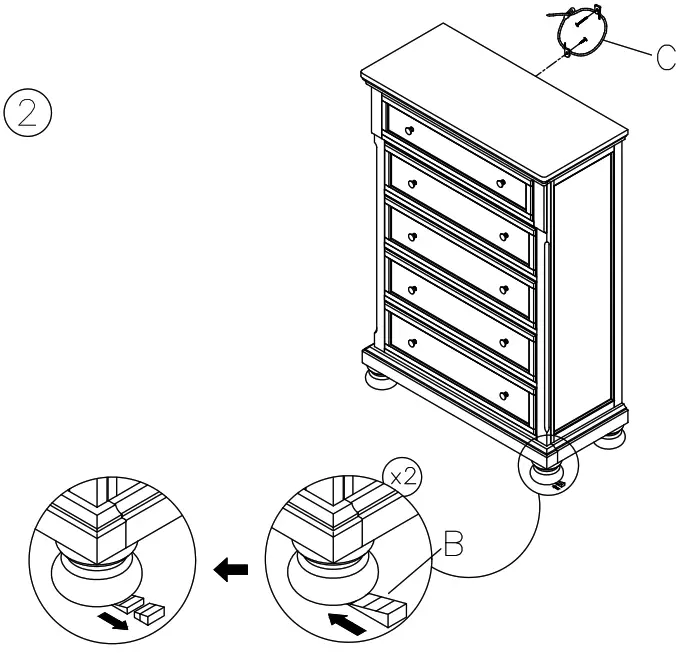 ASHLEY B719 46 Flynnter Chest of Drawers - Figure 1
