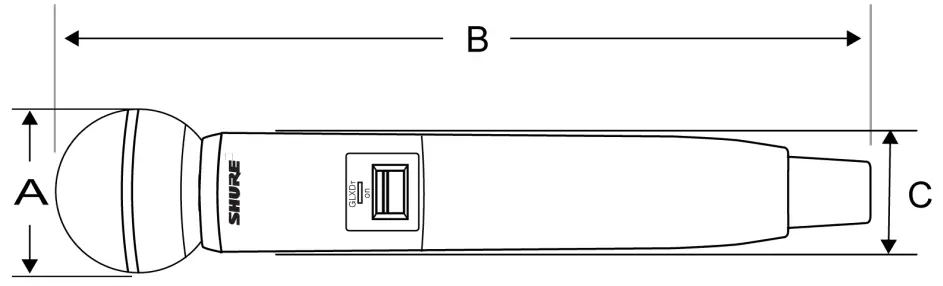 SHURE GLXD4R Plus Rack Mount Receiver - Power Switch2