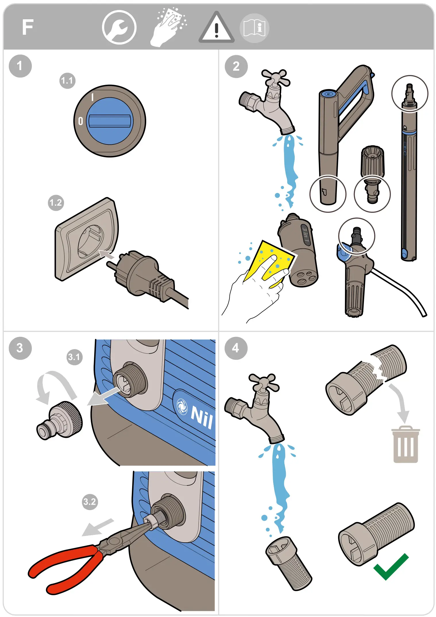 nilfisk food Excellent 170 High Pressure Washer Cleaner - Figure F