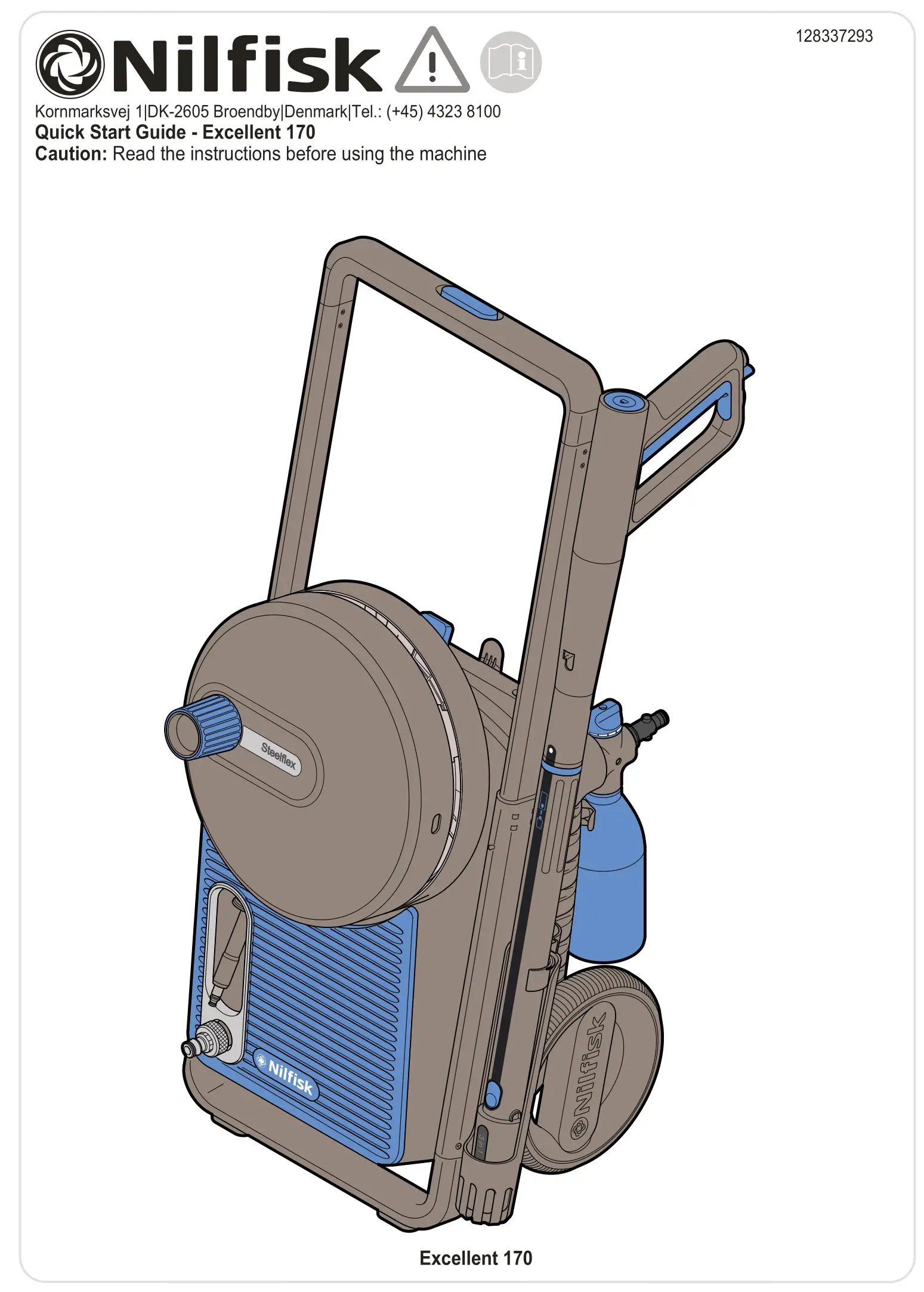 nilfisk food Excellent 170 High Pressure Washer Cleaner User Guide