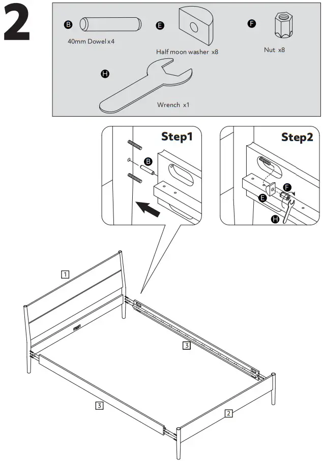 habitat D001 Scottie King Bed - Figure 2