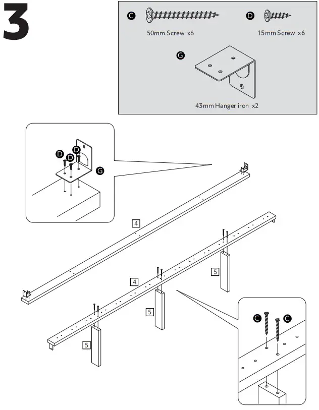 habitat D001 Scottie King Bed - Figure 3
