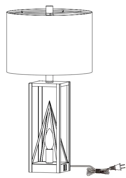 HOMELUX 21151 Table Lamp Set of 2 User Manual - Assembling the second lamp