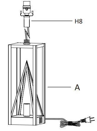 HOMELUX 21151 Table Lamp Set of 2 User Manual - Assembling the socket assembly
