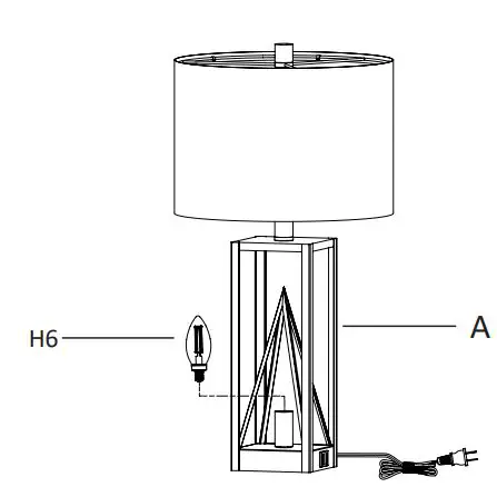 HOMELUX 21151 Table Lamp Set of 2 User Manual - Installing the night light