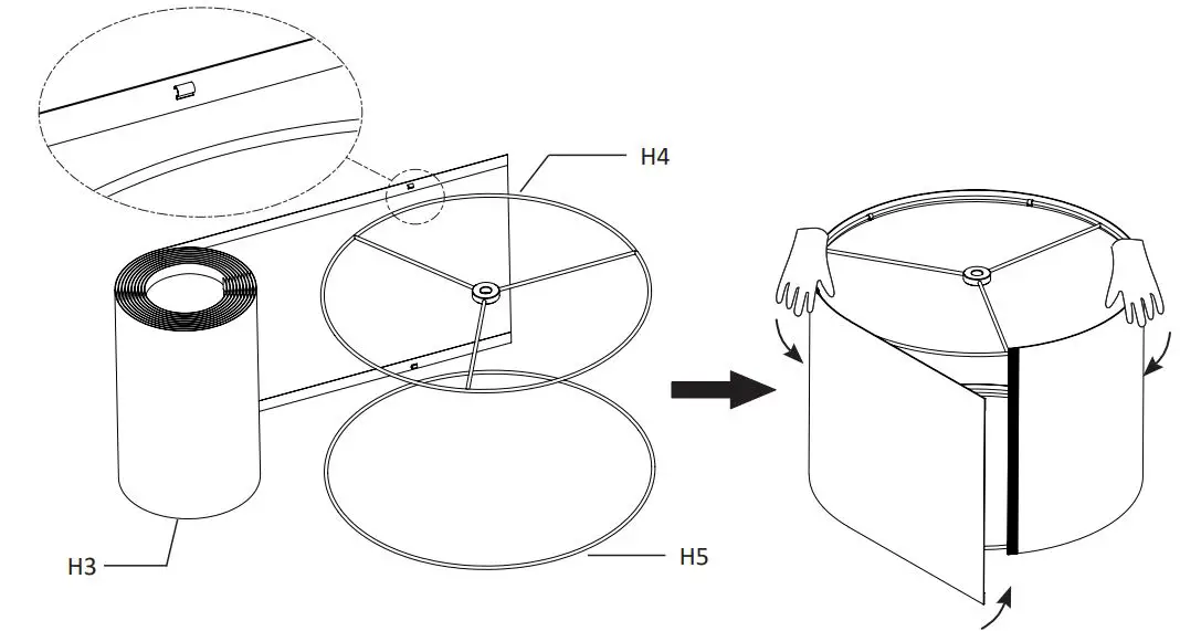HOMELUX 21151 Table Lamp Set of 2 User Manual - SHADE ASSEMBLY