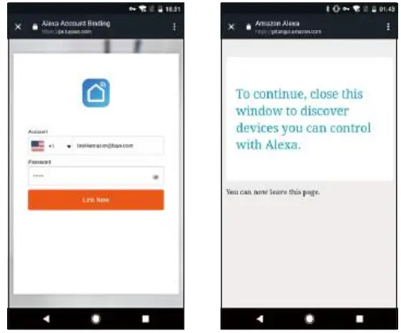 XODO WP1 WiFi Smart Plug - account link page