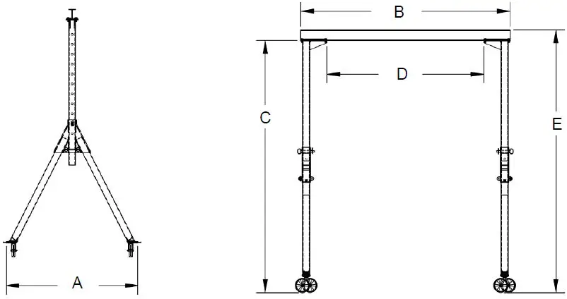 Vestil-FHS-Series-Steel-Fixed-Height-Gantry-Cranes-fig- (1)
