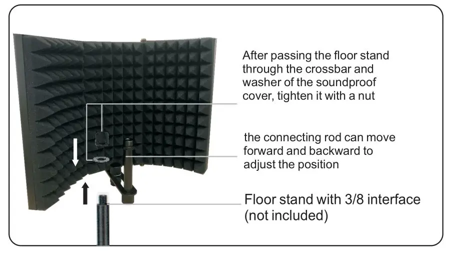 CAD AUDIO AS10 Acoustic Shield - Floor Stand (38 adapter)