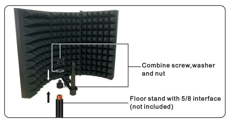 CAD AUDIO AS10 Acoustic Shield - Floor Stand (5/8 adapter)