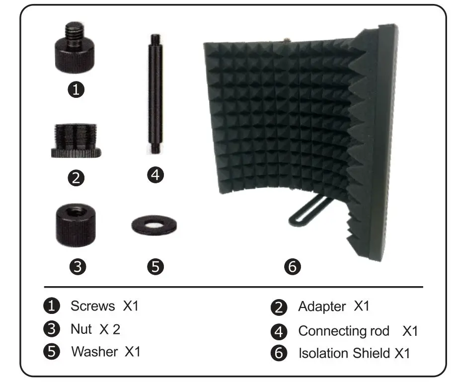 CAD AUDIO AS10 Acoustic Shield - Package Contents