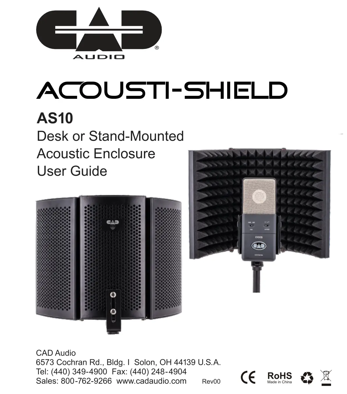 CAD AUDIO AS10 Acoustic Shield User Guide