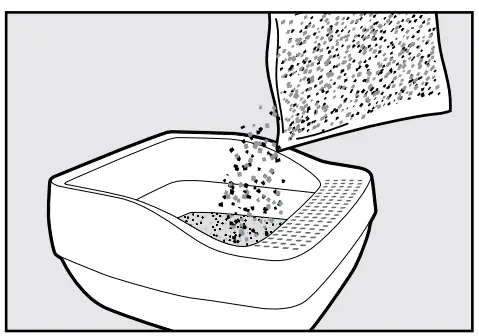 PetSafe PWM00-16580 Deluxe Crystal Litter Box System - . Fill the litter box withd