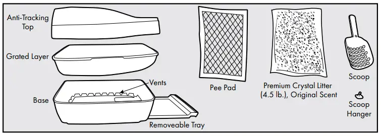 PetSafe PWM00-16580 Deluxe Crystal Litter Box System -