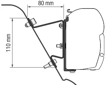 FIAMMA F45 Awning Mounting Bracket Kit - Icon