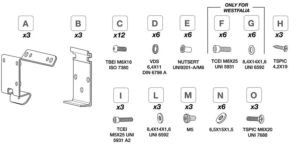 FIAMMA F45 Awning Mounting Bracket Kit - Product Overview 1