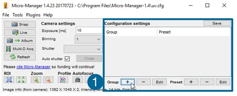 PCO MicroManager - Configuration 6