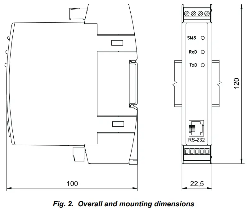 LUMEL SM3 2 Channel Module of Logic or Counter Inputs - View of the 1