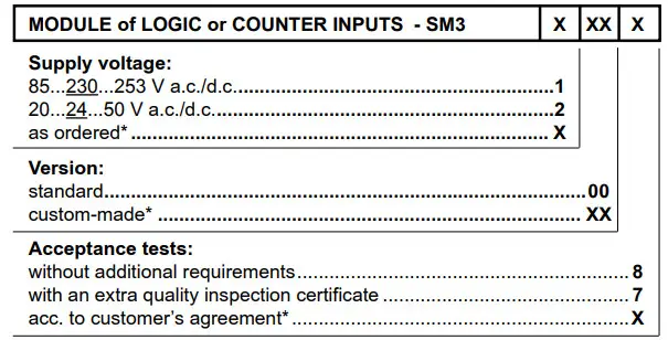 LUMEL SM3 2 Channel Module of Logic or Counter Inputs - View of the 8