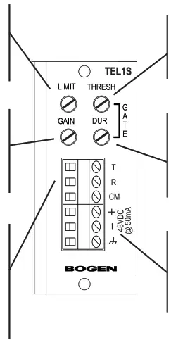 BOGEN Telephone Interface Module TEL1S - Module Installation