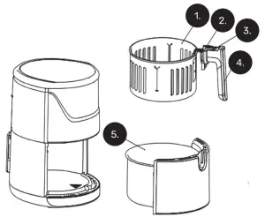 Colston B424524 5 in 1 Digital Air Fryer - OVERVIEW
